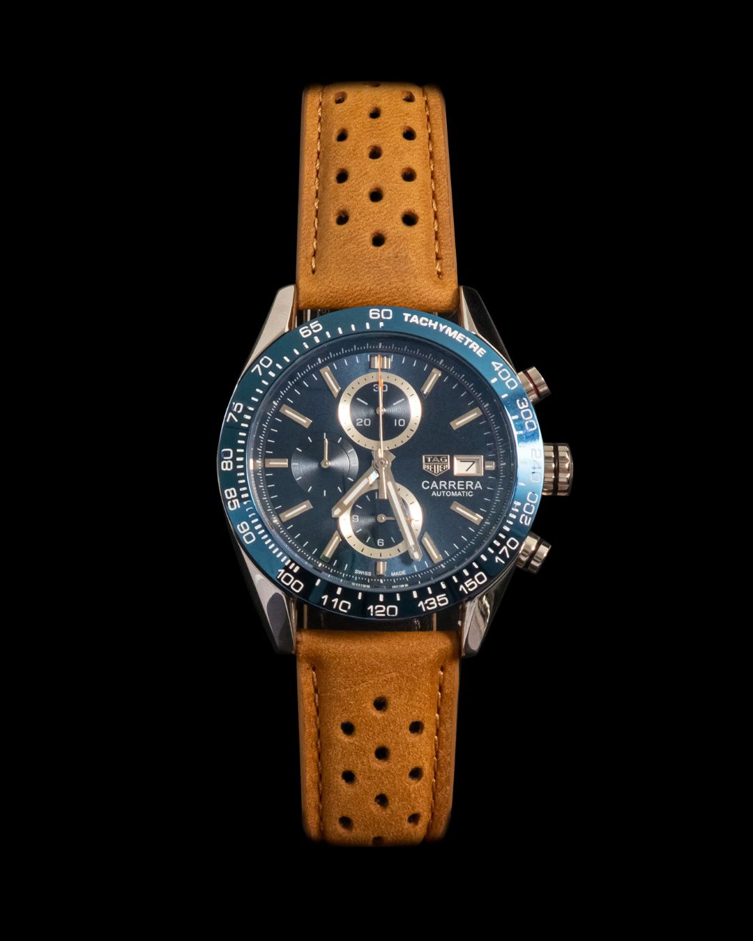 relógio tag heuer carrera azul