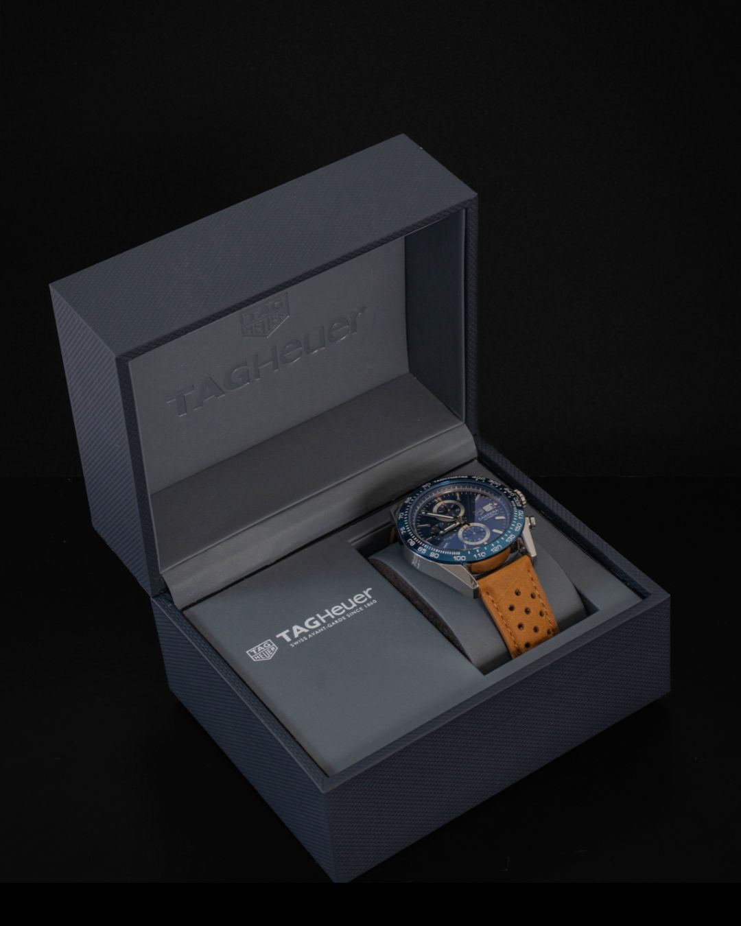 relógio tag heuer carrera azul