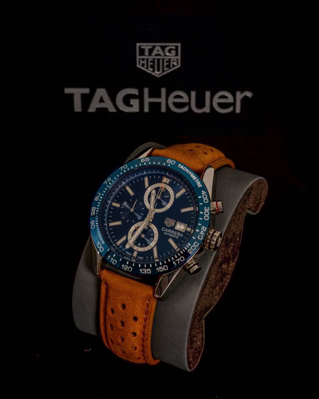 relógio tag heuer carrera azul